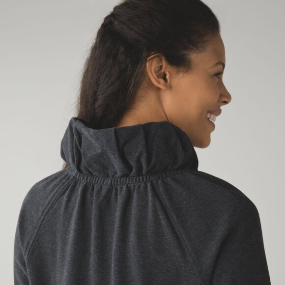 Lululemon After All Pullover Heathered Black Size 10 - Picture 3 of 16